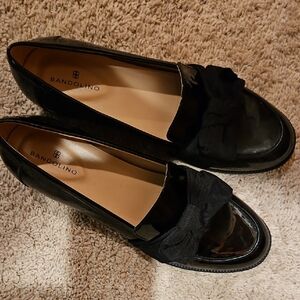 Shoes, Bandolino, Size 9, M, Black, Shiny Patent, With Bow